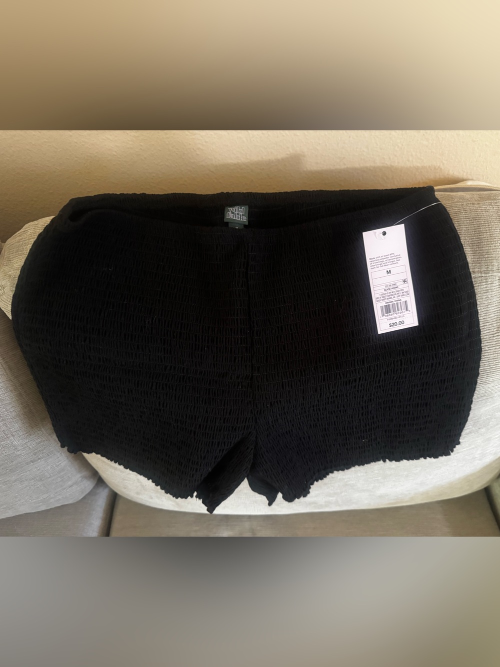 wild fable Black Smocked Athletic Shorts